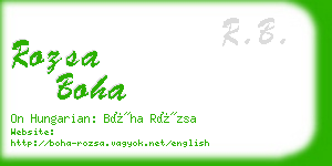 rozsa boha business card